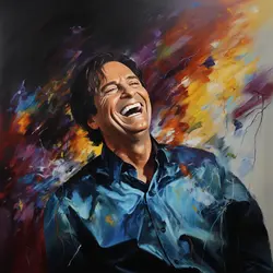 Engelbert Humperdinck at 55, 1991 painting Engelbert Humperdinck at 55, 1991 painting